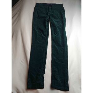 Christopher Blue Jeans Women Size 2 Green Corduroy Slim Straight Stretch Casual